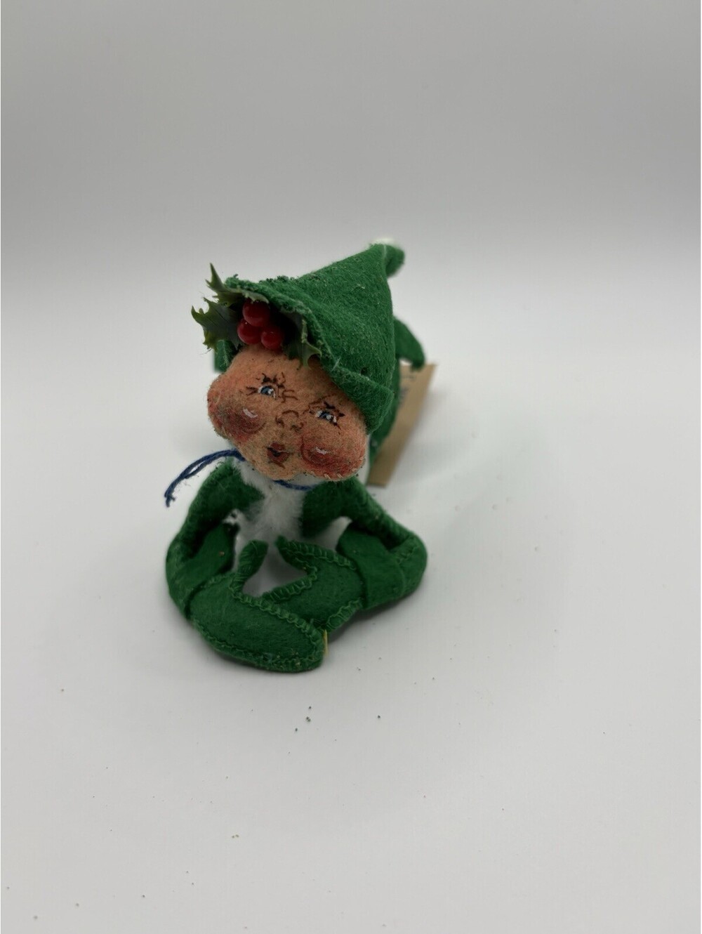 Annalee Doll 1994 Elves Elf Posable Green Christmas Holiday Holly 6" Small